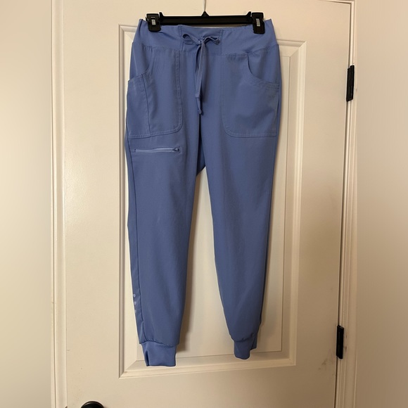 HeartSoul Jogger Scrub Pants for Women, Ciel/light blue- SIZE XS PETITE 🩵 - Picture 4 of 7